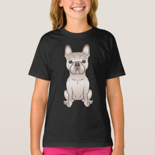 Camiseta Cachorro francês creme/Cachorro francês sentado Ho