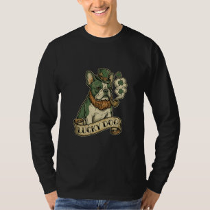 Camiseta Cachorro Francês do Dia de São Patrício Retro "Cac