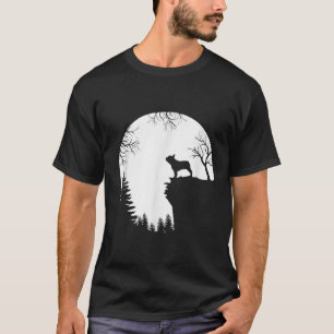 Camiseta Cachorro Francês Engraçado E Cachorro Da Lua De Ha