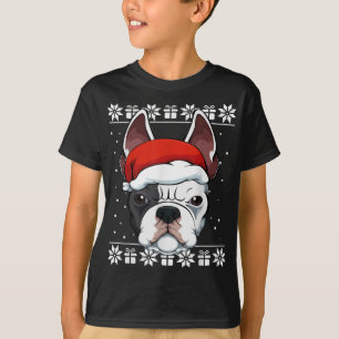Camiseta Cachorro Francês Santa Hábito Natal Pajama Cachorr