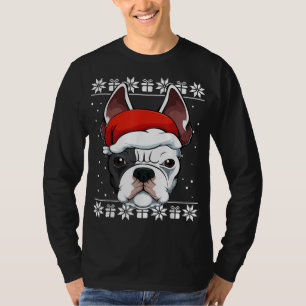 Camiseta Cachorro Francês Santa Hábito Natal Pajama Cachorr