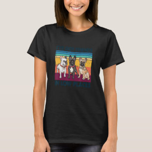 Camiseta Cachorro Francês Tenho Amigos em Baixo Lugar