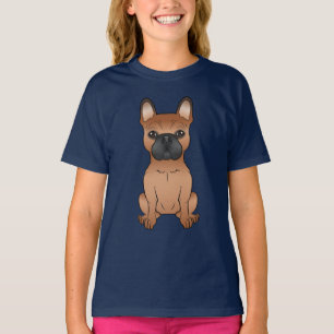 Camiseta Cachorro Francês Vermelho/Cachorro Francês
