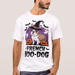 Camiseta Cachorro French Boo o Cachorro mais Assustador