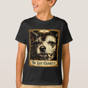 Camiseta Cachorro fumando cigarro engraçado meme chihuahua
