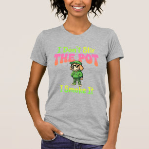 Camiseta Cachorro Fumante Engraçado de Maconha