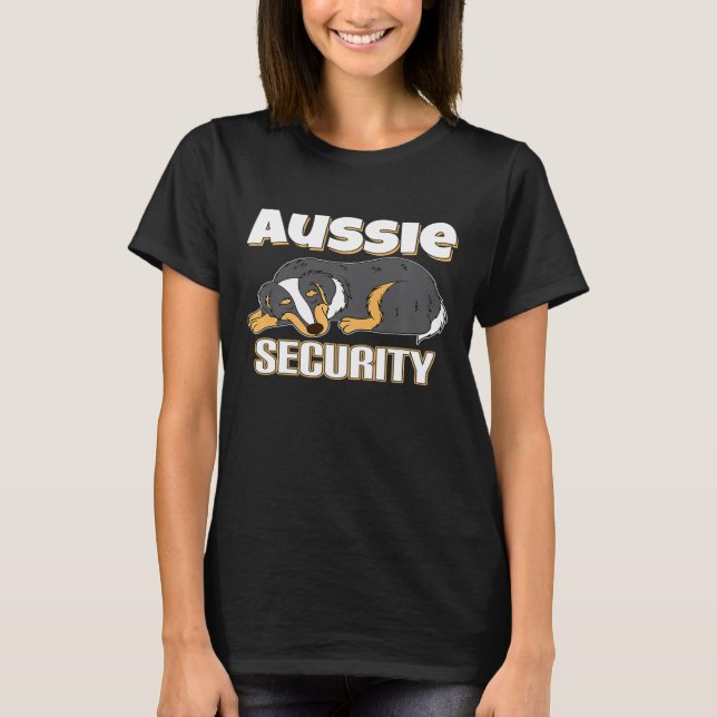 Camiseta Cachorro Funny Aussie para o Prêmio Dog Lovers (Frente)