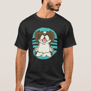 Camiseta Cachorro Furtado Sentado Na Posição Meditante