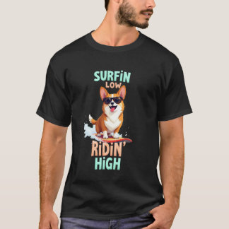 Camiseta Cachorro Galês Legal Corgi Surfando