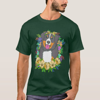 Camiseta Cachorro Gato Flor Bernês Cachorro Para Cachorro M