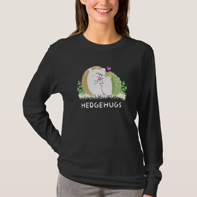 Camiseta Cachorro Gelado Hedgehugs Hedgehog Mãe E Bebê H (Frente)