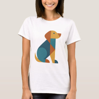 Camiseta Cachorro Geométrico - Arte Pet Do Século De Médio