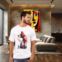 Cachorro Geométrico Desenho Abstrato de Polígono A