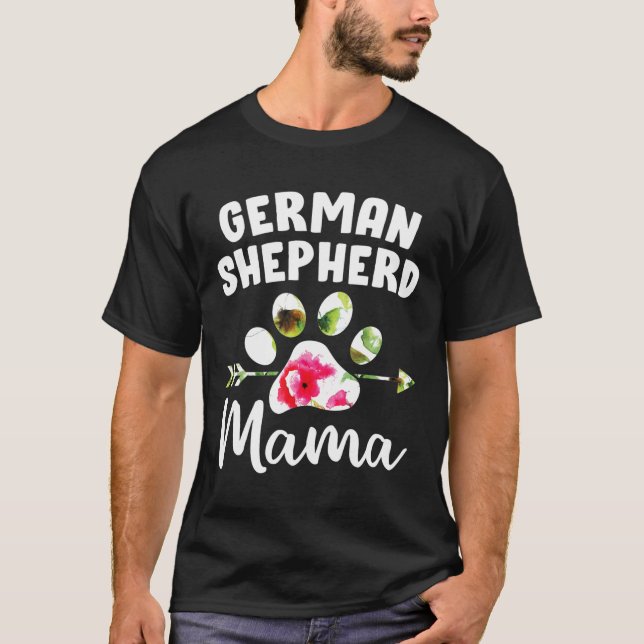 Camiseta Cachorro German shepherd da mamãe german shepherd (Frente)