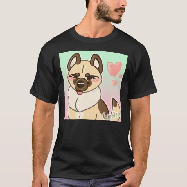 Camiseta Cachorro German shepherd de Vaca (Frente)