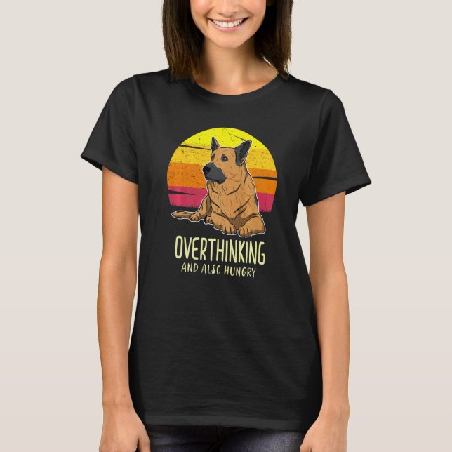 Camiseta Cachorro german shepherd Gsd Sunset 37 (Frente)