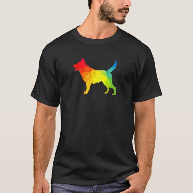 Camiseta Cachorro german shepherd Mãe Aquarela (Frente)