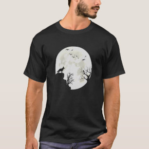 Camiseta Cachorro german shepherd Na Lua Homens Mulheres Ha