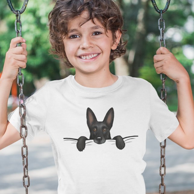 Camiseta Cachorro German shepherd Negro-Cachorro (Criador carregado)