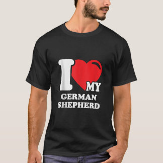 Camiseta Cachorro German shepherd Profundo Cachorro Mãe Des
