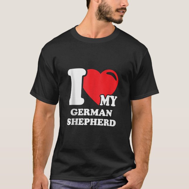 Camiseta Cachorro German shepherd Profundo Cachorro Mãe Des (Frente)