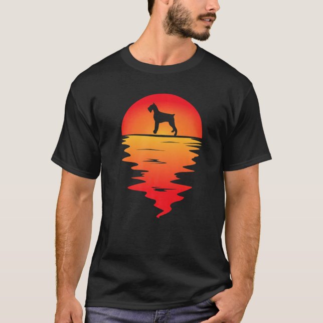 Camiseta Cachorro Giant Sunset Schnauzer (Frente)