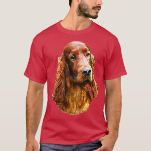 Camiseta Cachorro Glamoroso Irlandês Setter 