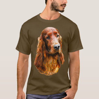 Camiseta Cachorro Glamoroso Irlandês Setter