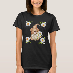 Camiseta Cachorro Gnomo Para Labrador Mãe Primavera Floral