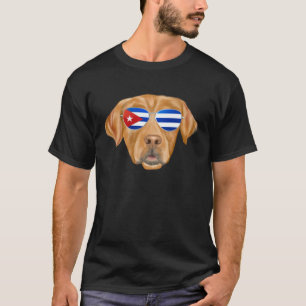 Camiseta Cachorro Golden Retriever Bandeira Cubana Cuba Bol