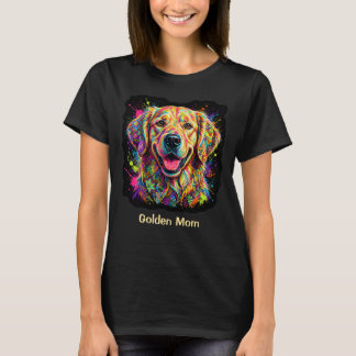 Camiseta Cachorro Golden Retriever Colorido Dourado Mamãe