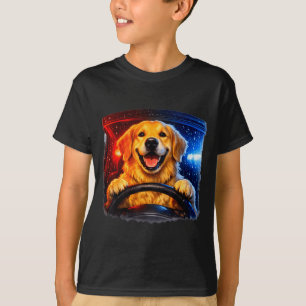 Camiseta Cachorro golden retriever engraçado dirigindo meme