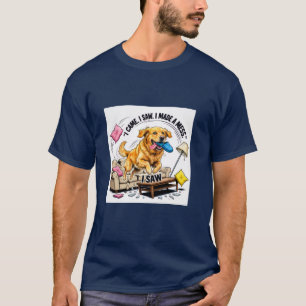 Camiseta Cachorro Golden Retriever Engraçado Eu Fiz uma Bag