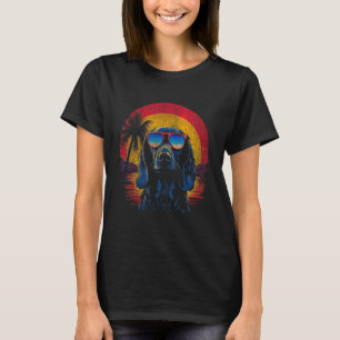 Camiseta Cachorro Golden Retriever Engraçado Usando Óculos