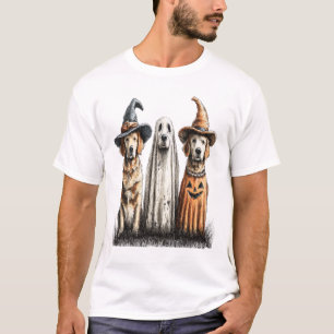 Camiseta Cachorro Golden Retriever Fantasma de Halloween
