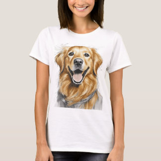 Camiseta Cachorro Golden Retriever feliz