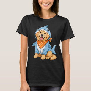 Camiseta Cachorro golden retriever fofo com fantasia de tub