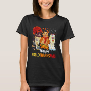 Camiseta Cachorro Golden Retriever Fofo Feliz Hallothanksma