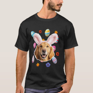 Camiseta Cachorro Golden Retriever Fofo Vestindo Orelhas de