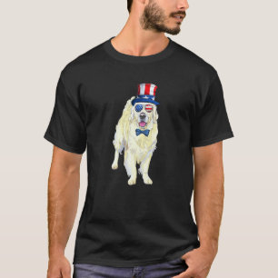 Camiseta Cachorro Golden Retriever Quatro 4 de Julho Patrió