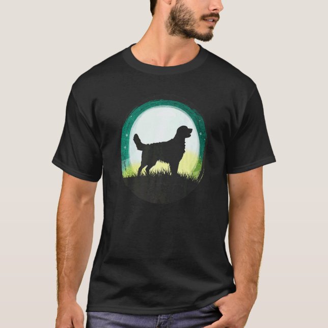 Camiseta Cachorro Golden Retriever Retro (Frente)