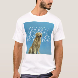 Camiseta Cachorro Golden Retriever Vintage Arte Retro Céu A