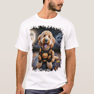 Camiseta Cachorro Goldendoodle Halloween