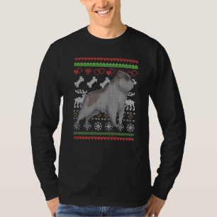 Camiseta Cachorro-Grande Inglês Papai Noel Feliz Natal