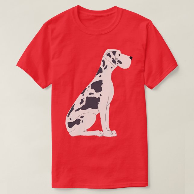 Camiseta Cachorro Grande Negro e Branco (Frente do Design)