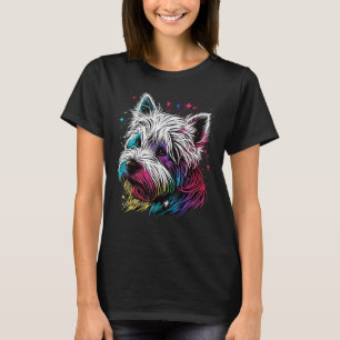 Camiseta Cachorro Grito Westie no Terrier Branco da West Hi