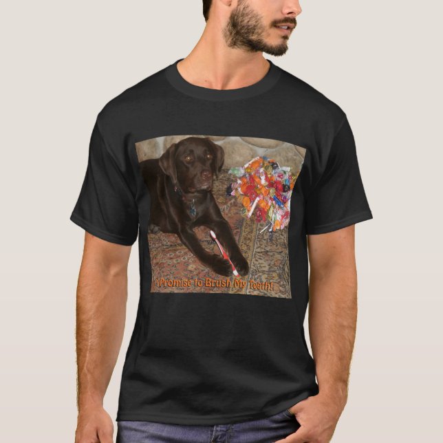 Camiseta Cachorro Halloween com Unisex Doce (Frente)