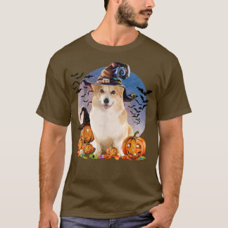 Camiseta Cachorro Halloween Corgi Jack O Lanterna Pumpkin M