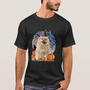 Camiseta Cachorro Halloween Keeshond Jack O Lanterna Pumpki