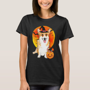 Camiseta Cachorro Halloween Pembroke Welsh Corgi Jack O Lan